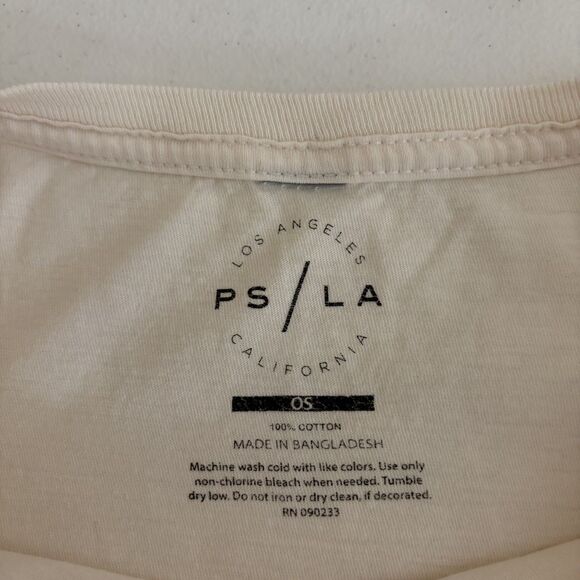 PS LA T-Shirt Women's One Size Graphic Shirt Crew Neck Floral Top Crew - Picture 6 of 7